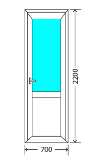 Балконный блок: дверь Exprof XS-358 32мм
