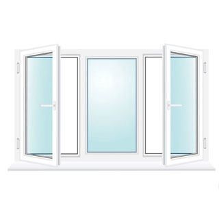 Окно ПВХ 2050 x 1415 - REHAU Delight-Design 40 мм